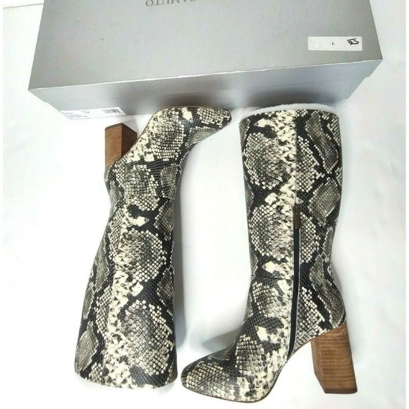 Vince Camuto Knee High Boots Snakeskin Phyton Leather Risy  7.5 - Picture 4 of 12